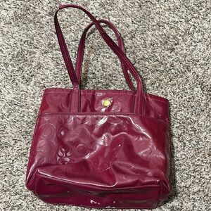 Elegant Burgundy Tote Bag